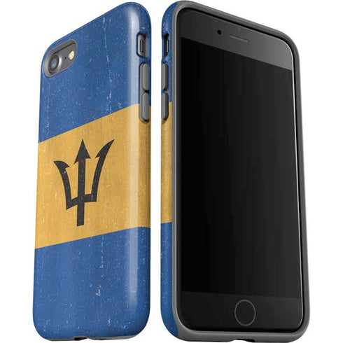 Barbados Flag Distressed iPhone SE (2nd & 3rd Gen) Pro Case